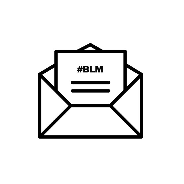 Logo for the Letters for Black Lives projet